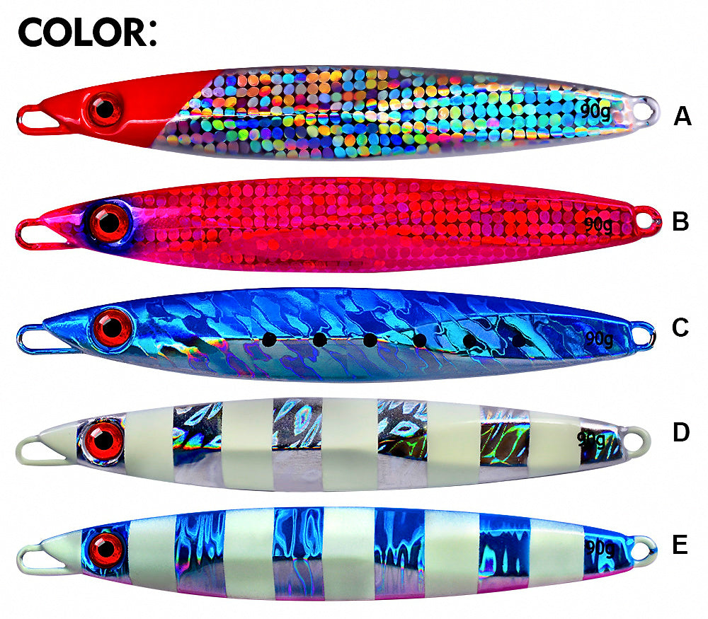 Lead Metal Jig, Fish-Shape, 70 g (2.5 oz) & 90 g (3.2 oz) – product photo