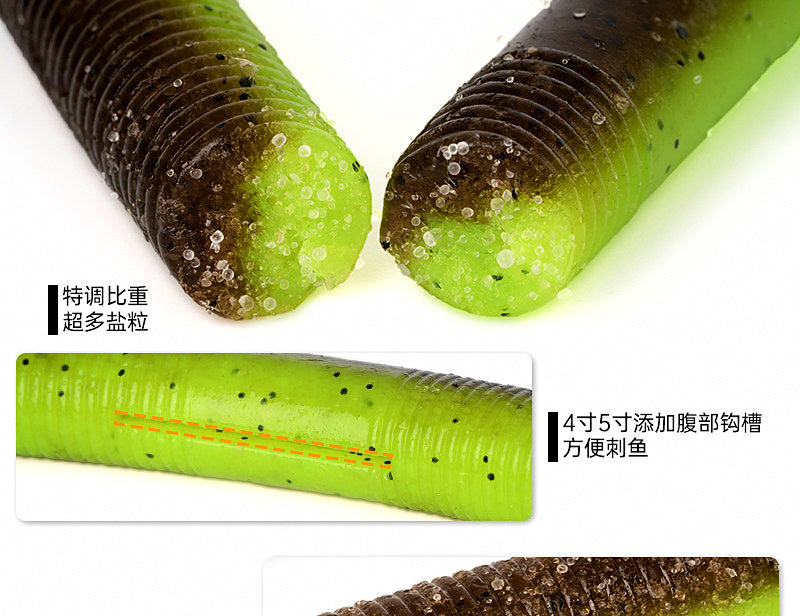 Unweighted Stick Worm Soft Bait, 3–5 in, Wacky/Texas Rig – product photo