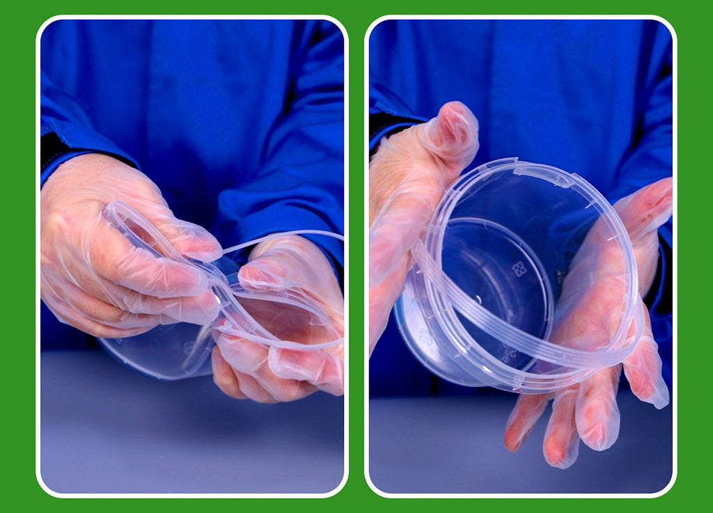 Clear Plastic Bait Bucket with Lid & Handle, 0.5–10 L – product photo