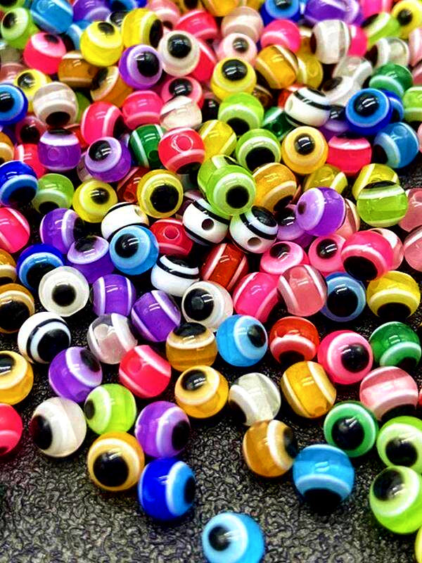 Texas Rig Fish Eye Beads, 6 mm or 8 mm, 50 Pack – product photo