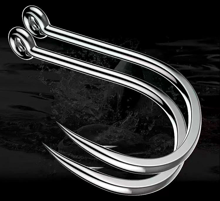 Barbed Iseni Hooks with Eye, Black, Sizes 2–14 – product photo