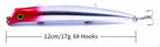 Topwater Popper Lure, 12 cm (4.7 in) 17 g (0.6 oz), #6 Hook – product photo