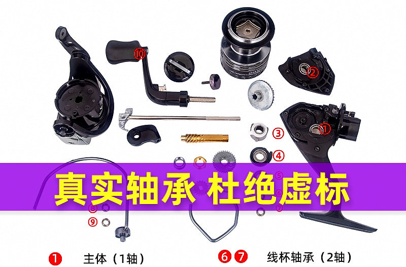 All-Metal Spinning Reel, Front Drag, 4.9:1, 1000–8000 Series – product photo