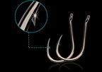 Barbed Eyed Hook with Tube, Offset Bend, Sizes 0.5–12 – product photo