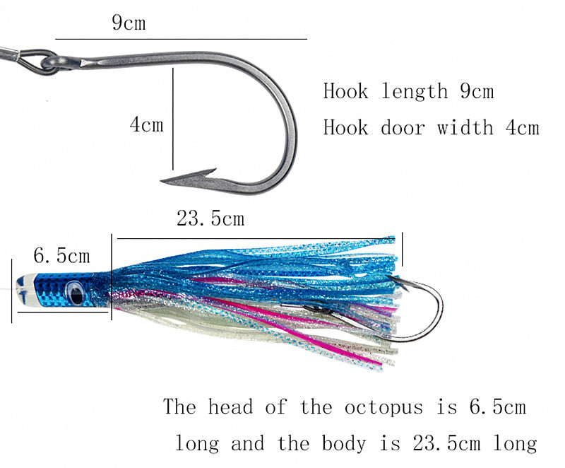 Octopus Soft Bait Squid Lure, 30 cm (11.8 in), 167 g (5.9 oz) – product photo