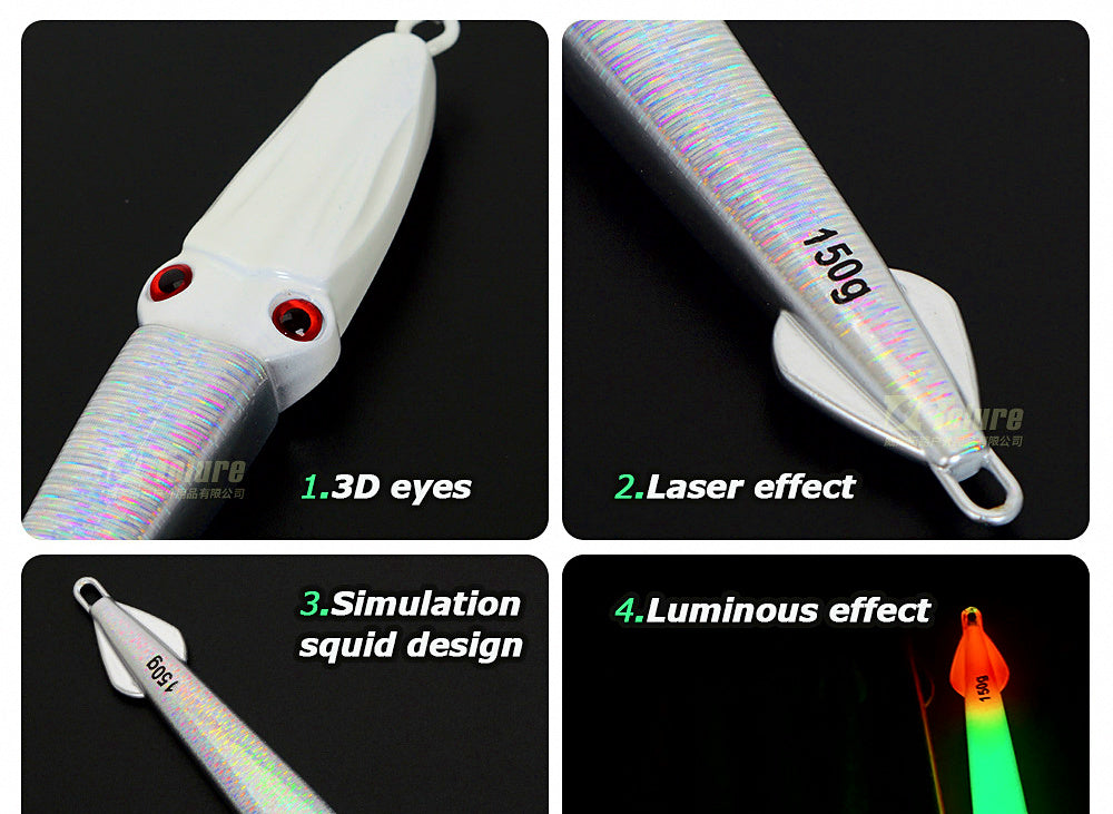 Glow Slow Pitch Jig, 100–150 g (3.5–5.3 oz) – product photo