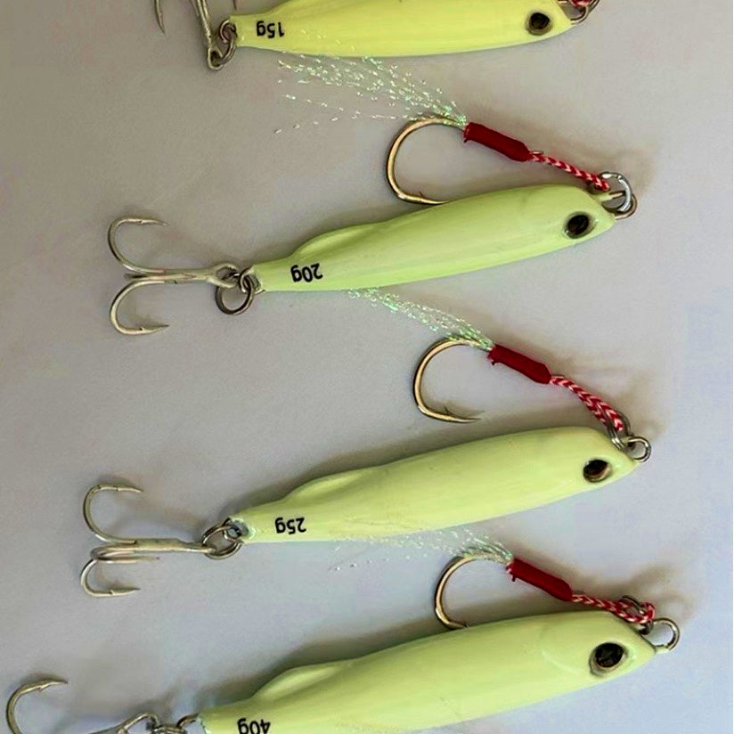 Glow Casting Jig with Treble Hook, 10–60 g (0.4–2.1 oz)