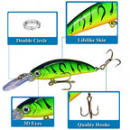 Micro Deep Diving Sinking Minnow Lure, Long Lip