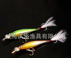 Slow Sinking Minnow Lure, 5.5 g (0.19 oz), Feather Treble – product photo