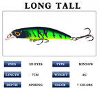 Slow Sinking Minnow Lure, 7 cm (2.8 in) 4 g (0.14 oz) – product photo