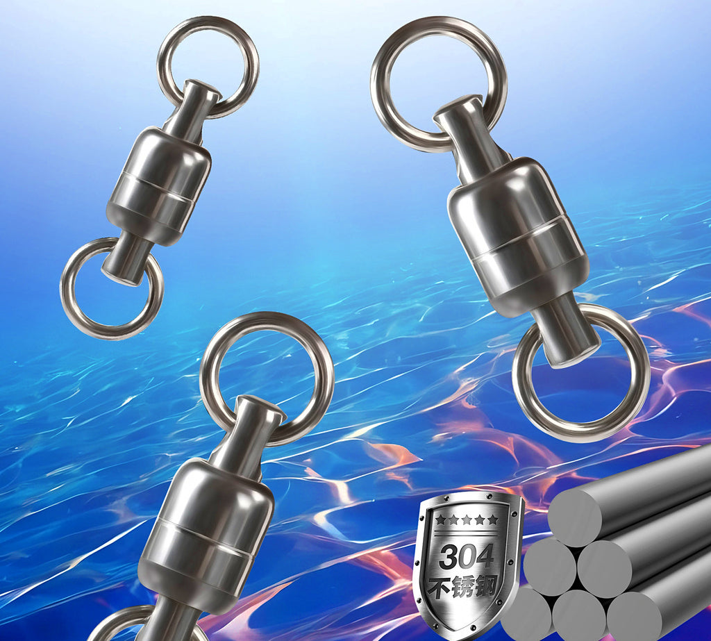 Ball Bearing Fishing Swivels, Stainless Steel, 5 Pack – product photo