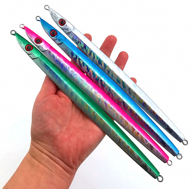 Long Fast-Sink Jig, 120–200 g (4.2–7 oz), Glow Stripe – product photo