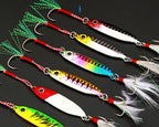 Casting Metal Jig with Feather Hook, 7–18 g (0.25–0.63 oz) – product photo