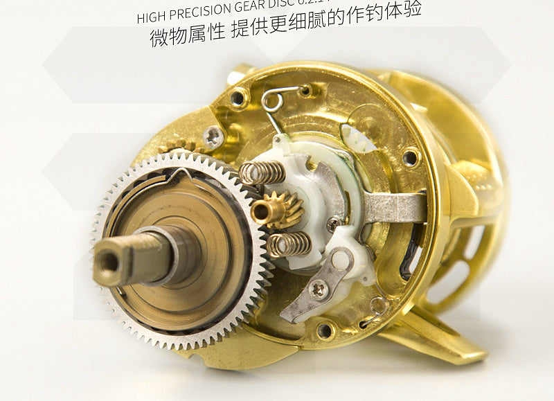 Micro Baitcasting Reel, 6.2:1 Gear Ratio, CNC Metal, 13 Bearings – product photo
