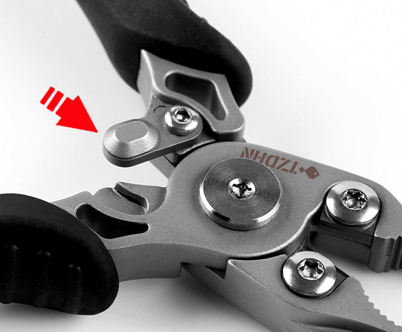 Mini Fishing Pliers, Stainless Steel with Split Ring Opener – product photo