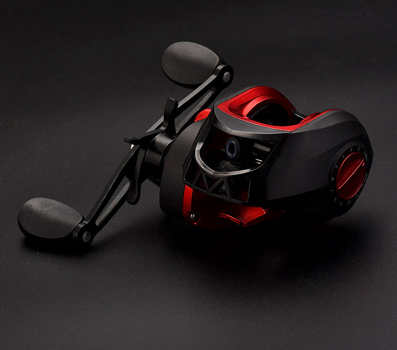 Red and Black Baitcasting Reel, Left or Right Hand – product photo
