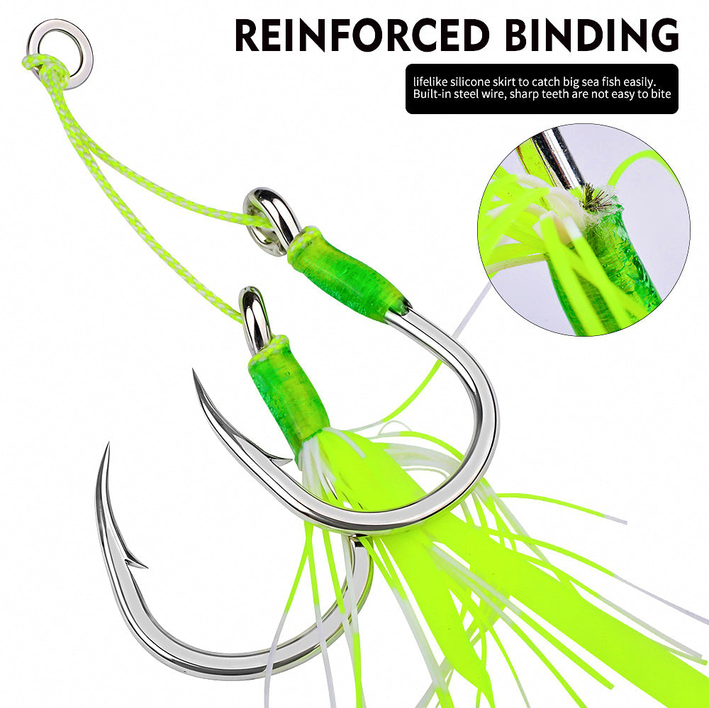 Jig Assist Hooks with Silicone Strands, 2 Pairs per Pack – product photo