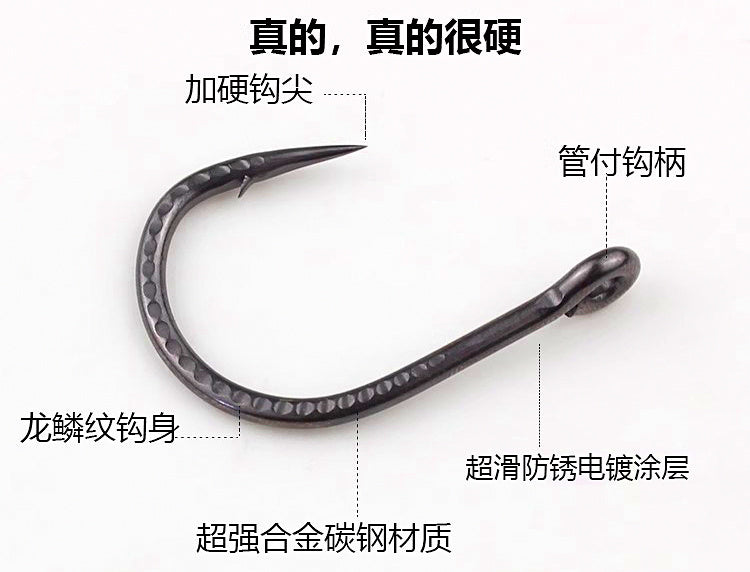 Barbed Saltwater Boat Fishing Hooks, Sizes 1/0–10/0 – product photo