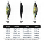 Metal Casting Jig, 30–80 g (1.1–2.8 oz), Boat & Shore – product photo