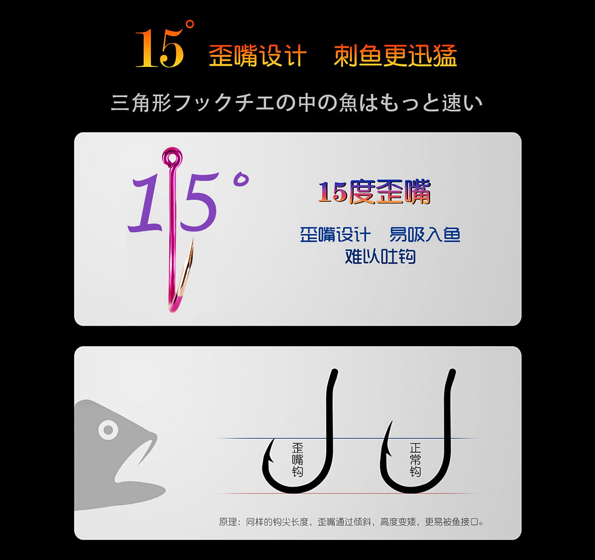 Purple Tube Chinu Hooks, Barbed Bent-Mouth, Sizes 1–15 – product photo