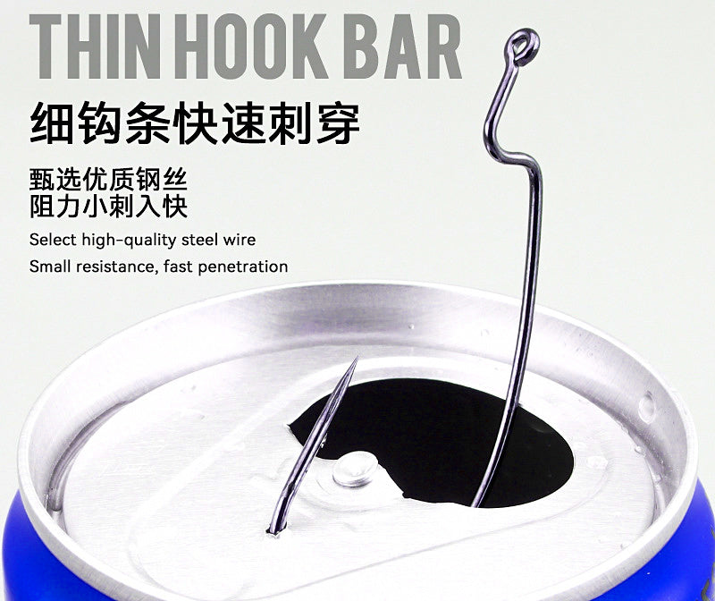 Offset Worm Hooks, Barbed, High Carbon Steel, 15 Pack – product photo