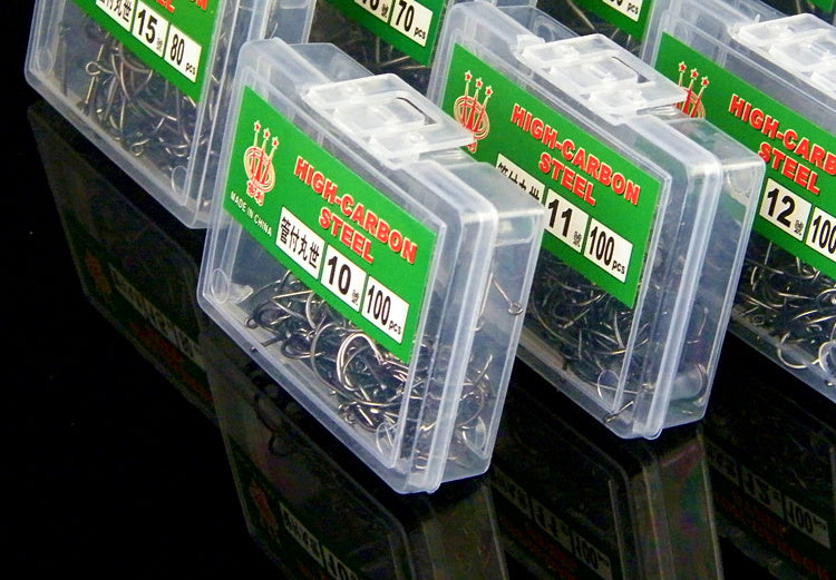 Maruseigo Barbed Ring-Eye Hooks, High-Carbon Steel, 2-Box Set – product photo