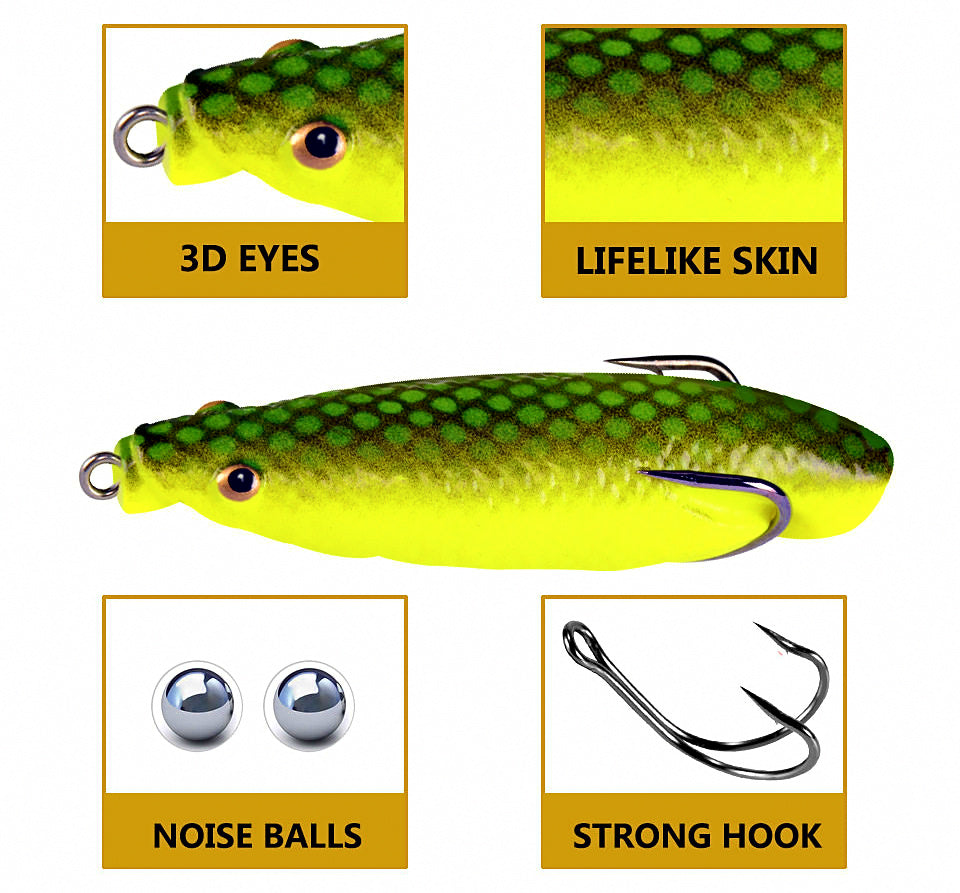 Soft Frog Lure, 14.5 g (0.5 oz), Realistic Thunder Frog – product photo