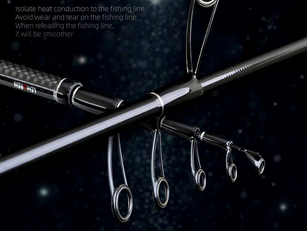 Telescopic Carbon Lure Rod, 6-Piece, 1.80–2.10 m (5'11"–6'11") – product photo