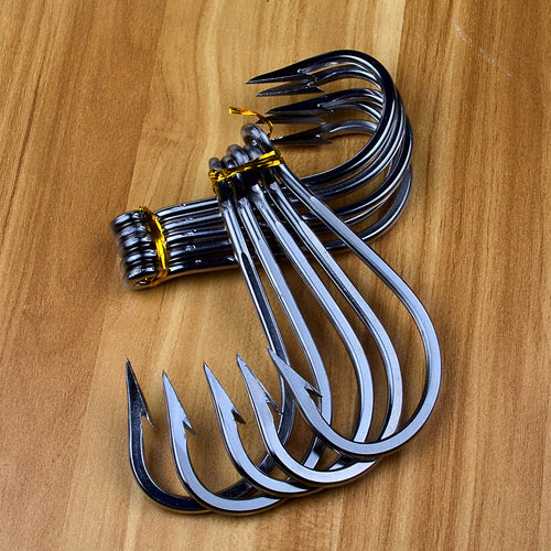 Stainless Steel Barbed Jig Hooks, 5-Pack, 6/0–12/0 – product photo