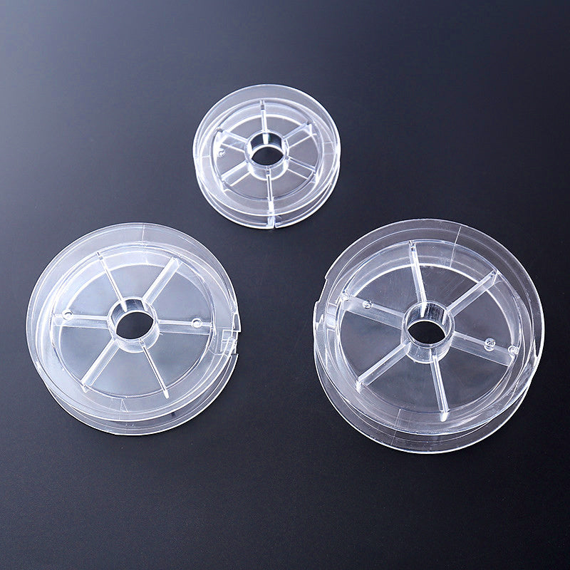 Clear Plastic Empty Line Spool Bobbin, 3 Sizes – product photo
