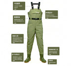 Men's Fishing Waders, Waterproof Nylon, Rubber Sole – product photo