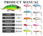 Sinking Pencil Bait with 3 Treble Hooks and Rattle, Hard Lure – product photo