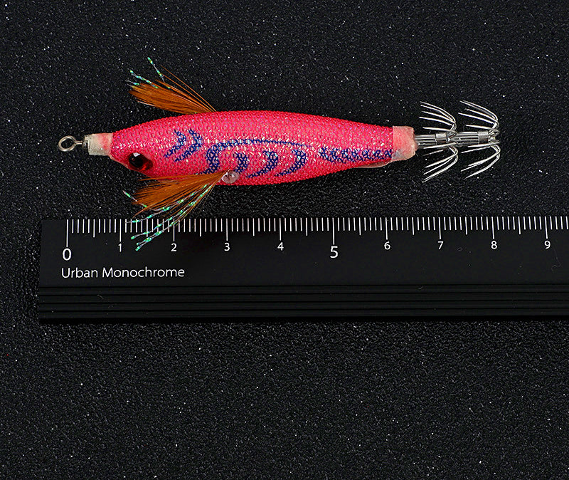 Cloth-Wrapped Wood Shrimp Squid Jig, 5.5 cm (2.2 in) – product photo