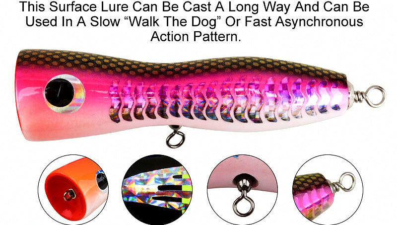 Floating Wooden Crawler Lure, 65 g (2.3 oz), 6.7 in – product photo
