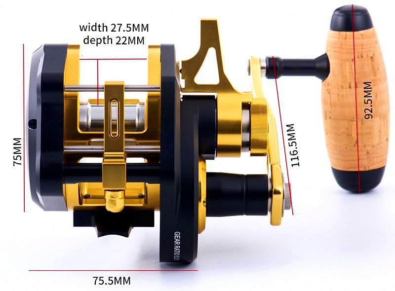 CT300 Slow Pitch Jigging Reel, Conventional, Left or Right Hand – product photo