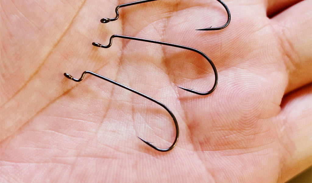 Fine Wire Offset Worm Hooks for Texas Rig, Size 10–1 – product photo