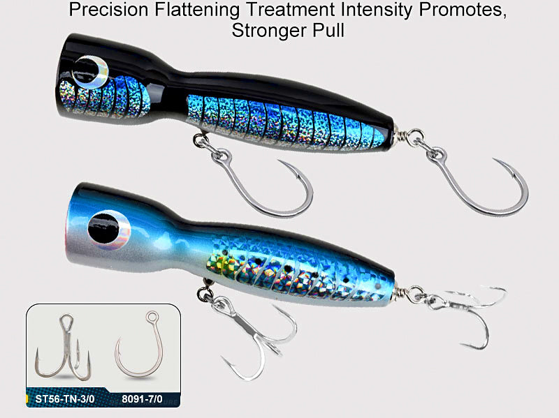 Wooden Popper Lure for Tuna, 120 g (4.2 oz), 19 cm (7.5 in) – product photo