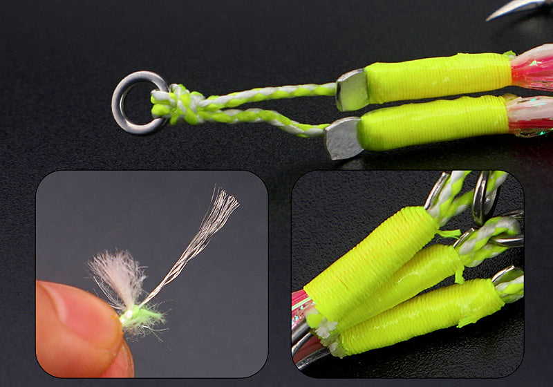 Glow Assist Hooks for Jigs, Single & Double, 1/0-3/0 – product photo