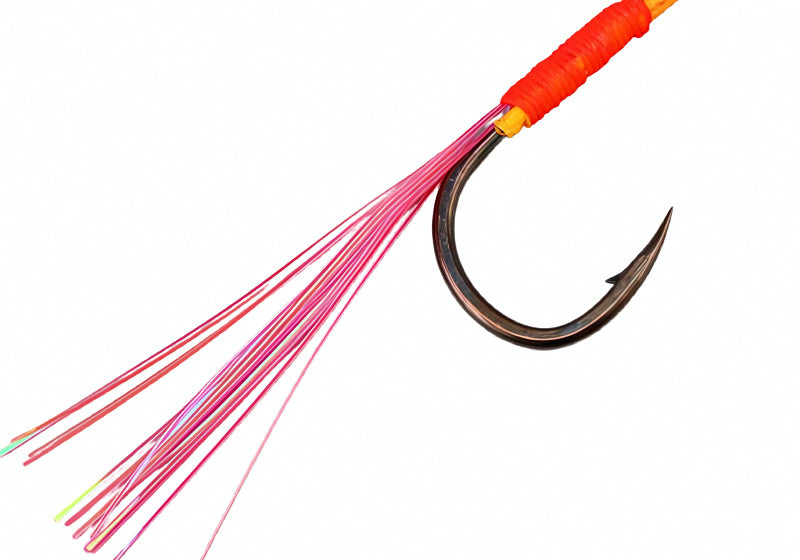 Hand-Tied Flash Thread Barbed Single Hooks, 20 Pack – product photo