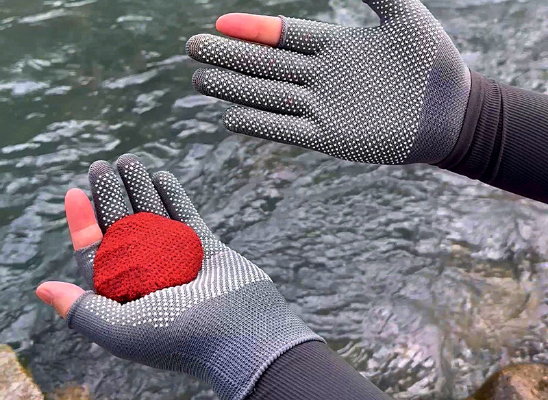 Fingerless Fishing Gloves, Anti-Slip, Thin, One Size – product photo