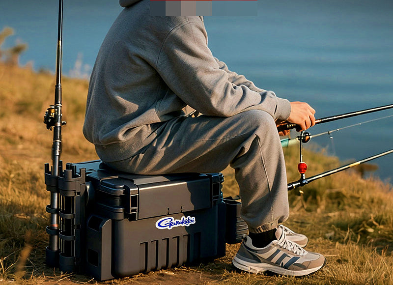 Portable Hard Plastic Tackle Box, Sit-On, Rod Holder Sets – product photo