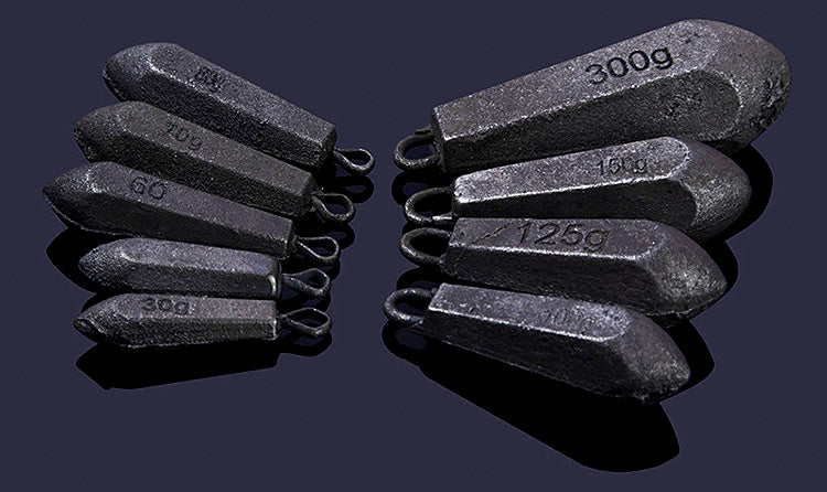 Hexagonal Iron Sinker with Eyelet, 1.1–52.9 oz (30–1500 g) – product photo