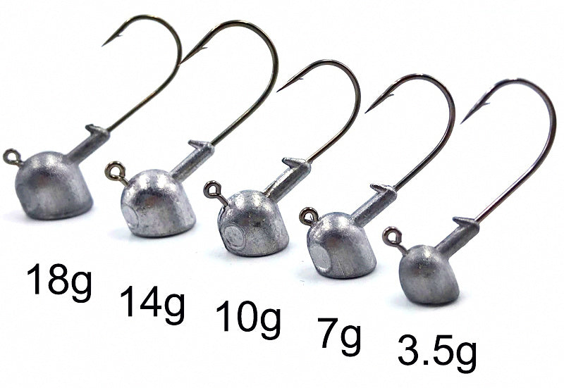 Round Head Jig Heads for Soft Baits, 3.5–18 g (0.12–0.63 oz) – product photo