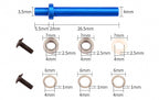 Aluminum Reel Handle Knob Shaft with 2 Bearings – product photo