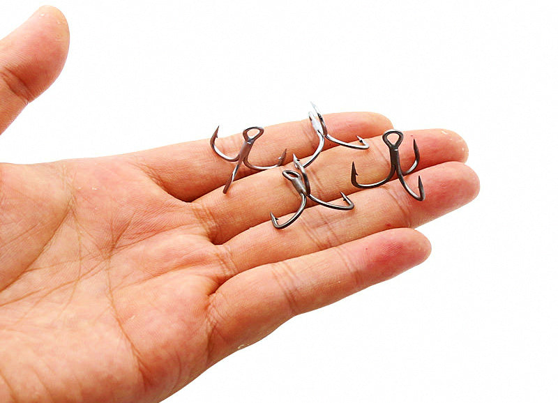 Short Shank Treble Hooks, Sizes 2–14, 30 Pack – product photo