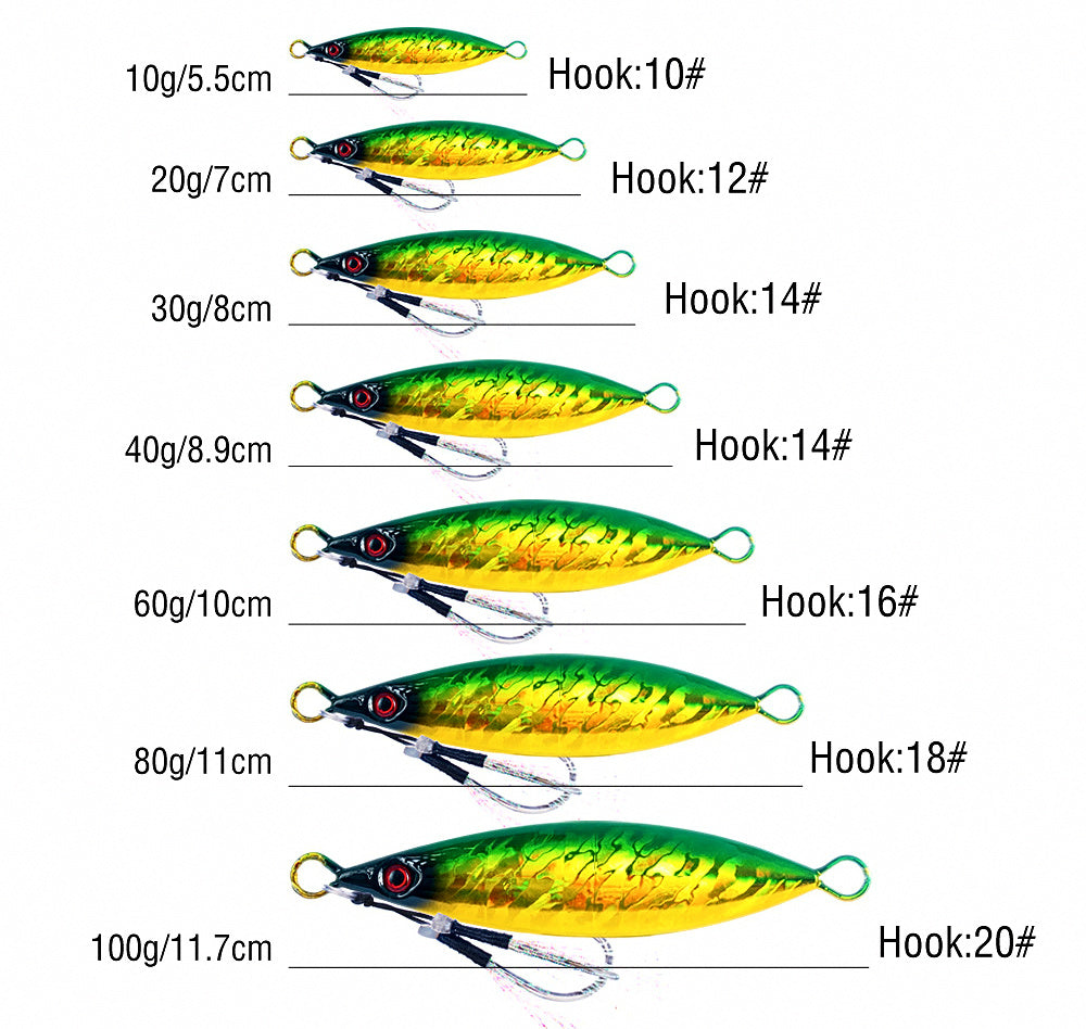 Metal Casting & Slow Pitch Jig, 10–100 g (0.35–3.5 oz) – product photo