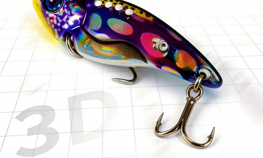 3D-Printed VIB Lure with Treble Hooks, 5–20 g (0.18–0.71 oz) – product photo