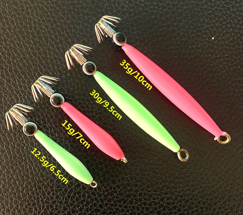 Glow Squid Jig with Claw Hooks, 12–140 g (0.4–4.9 oz) – product photo