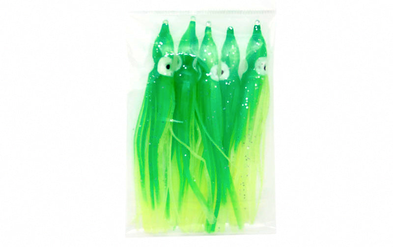 Glow Octopus Skirt Soft Bait, 9 cm (3.5 in), 5-Pack – product photo