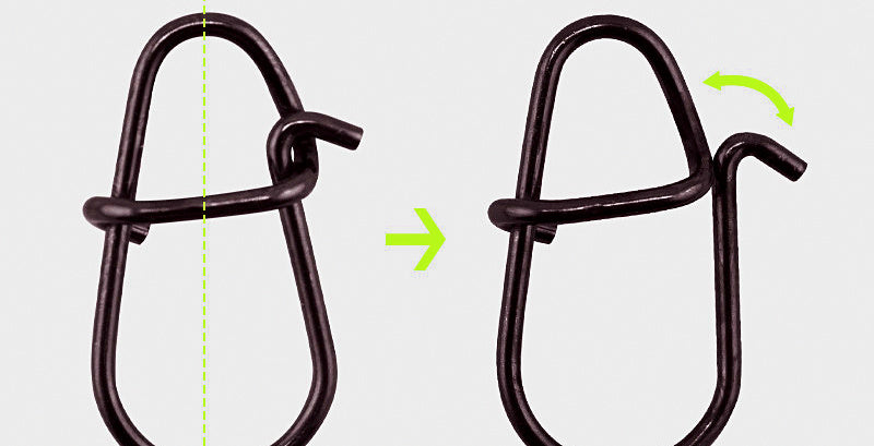 304 Stainless Fishing Snaps & Snap Swivels, Black Nickel – product photo